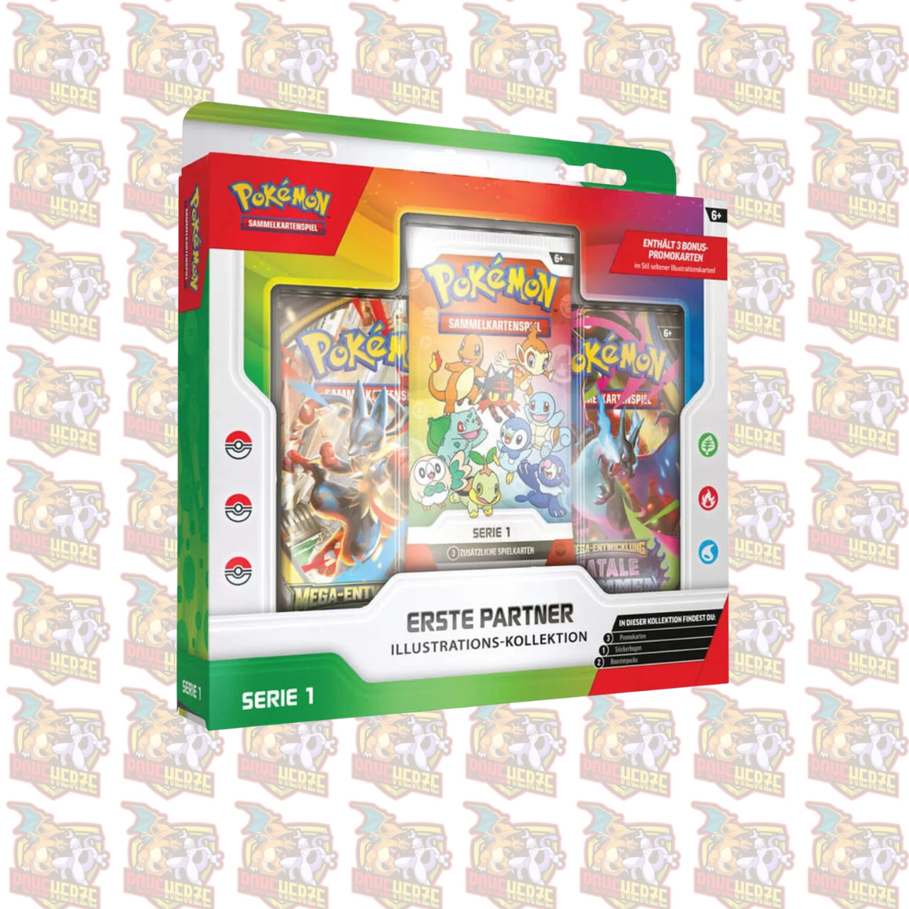 Pokemon Erste Partner Illustrations Kollektion Serie 1 Deutsch Promo Booster sealed
