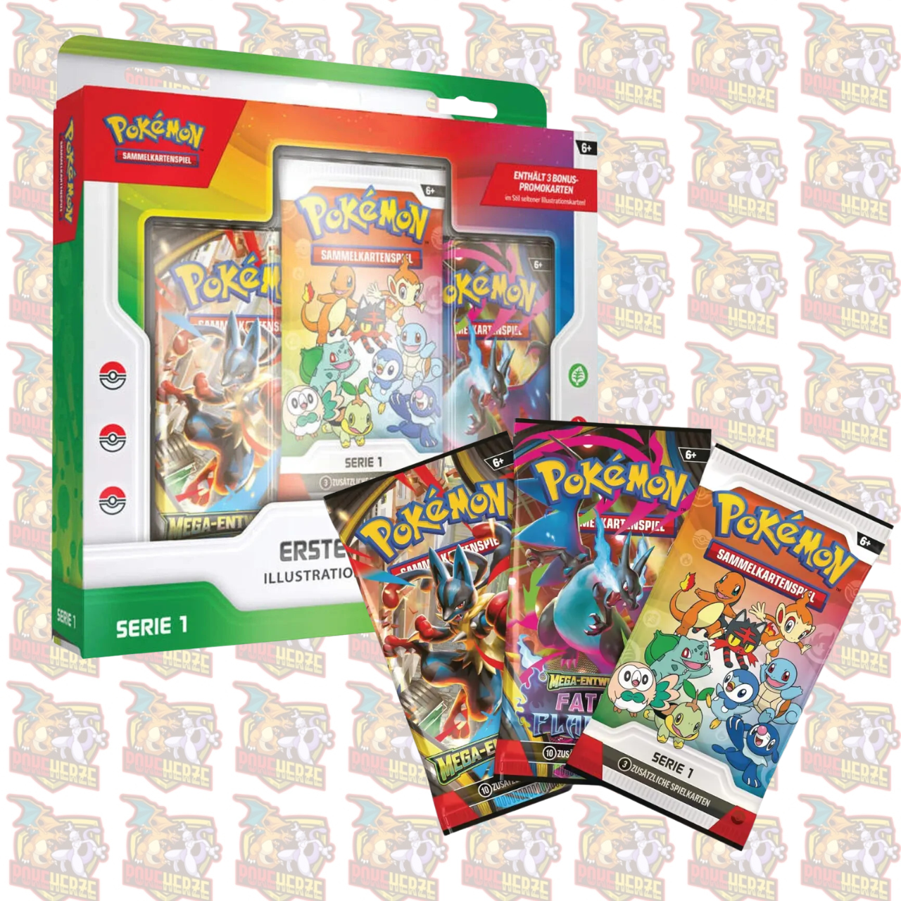 Pokemon Erste Partner Illustrations Kollektion Serie 1 Deutsch Promo Booster sealed