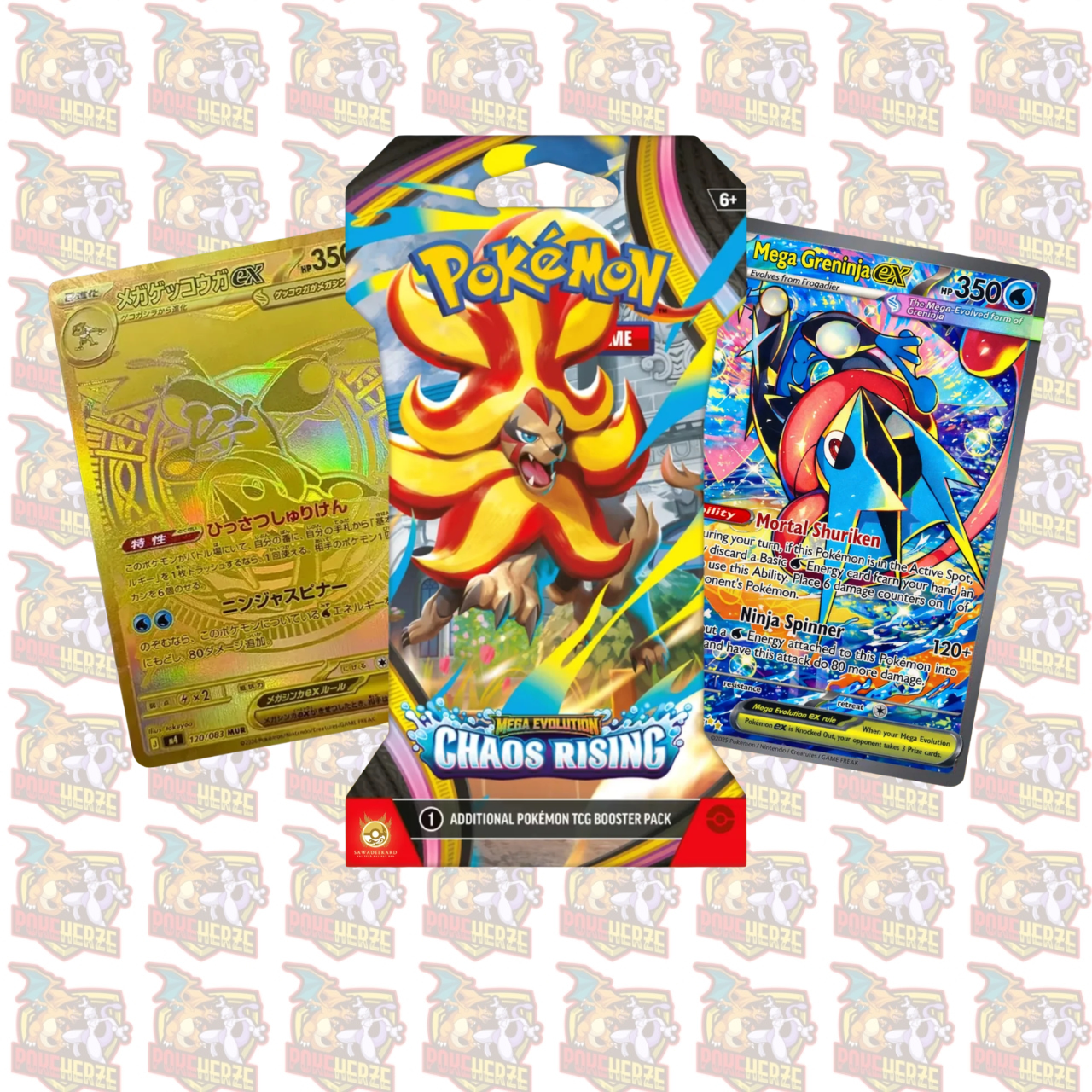 Pokémon Chaos Rising Sleeved Booster Englisch Seald+Versiegelt