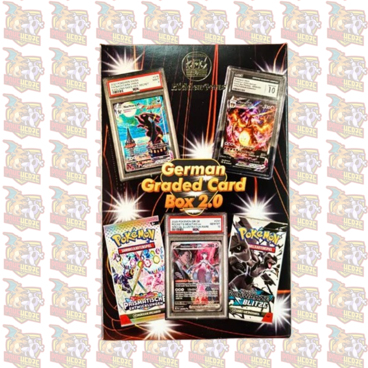 Hidden Gems Pokémon German Graded Card Booster Box 2.0 – Mystery Box mit PSA CGC Beckett Karte
