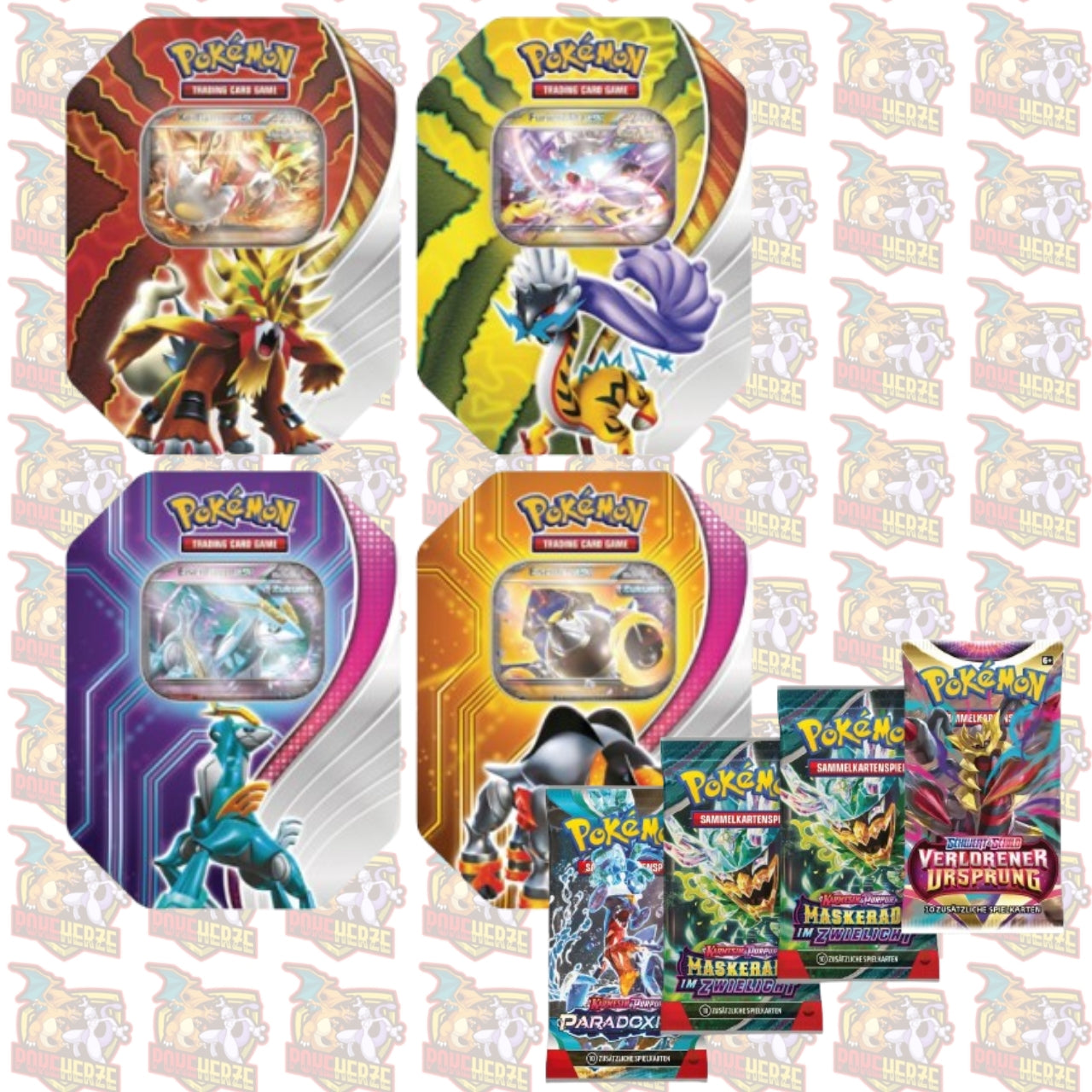 Pokemon Paradox Schicksale Tin 2024 Deutsch 4 Booster ex Promo OVP
