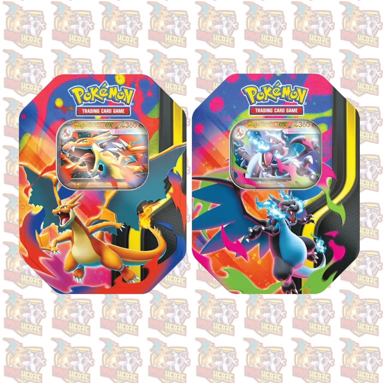 Pokemon Mega Glurak ex Tin Box Deutsch Promo Karte 4 Booster Charizard