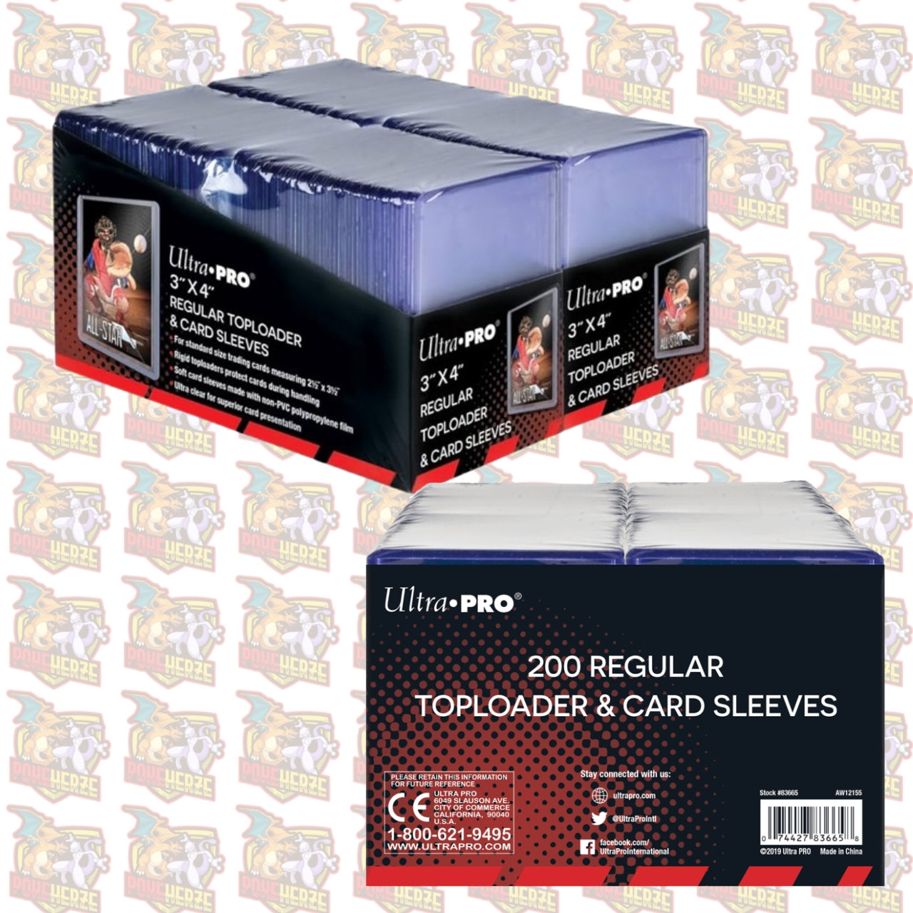 Ultra Pro 200 Toploader 3x4 und 200 Soft Sleeves Kartenhuellen Pokemon TCG