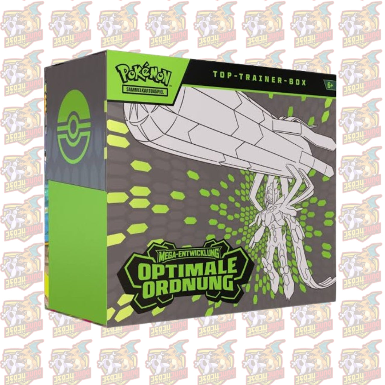 Pokémon Optimale Ordnung Top Trainer Box Deutsch ETB Sealed 9 Booster Promo