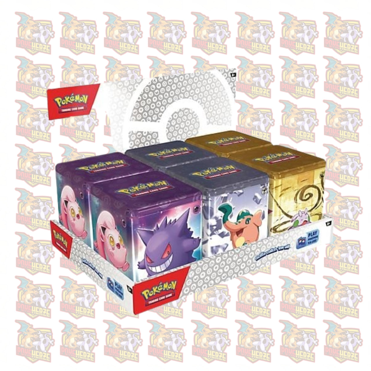 Pokemon Stapel Tin Frühjahr 2024 Display deutsch sealed ovp 6 Stück