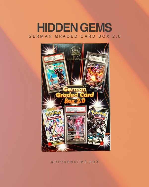 Hidden Gems Pokémon German Graded Card Booster Box 2.0 – Mystery Box mit PSA CGC Beckett Karte