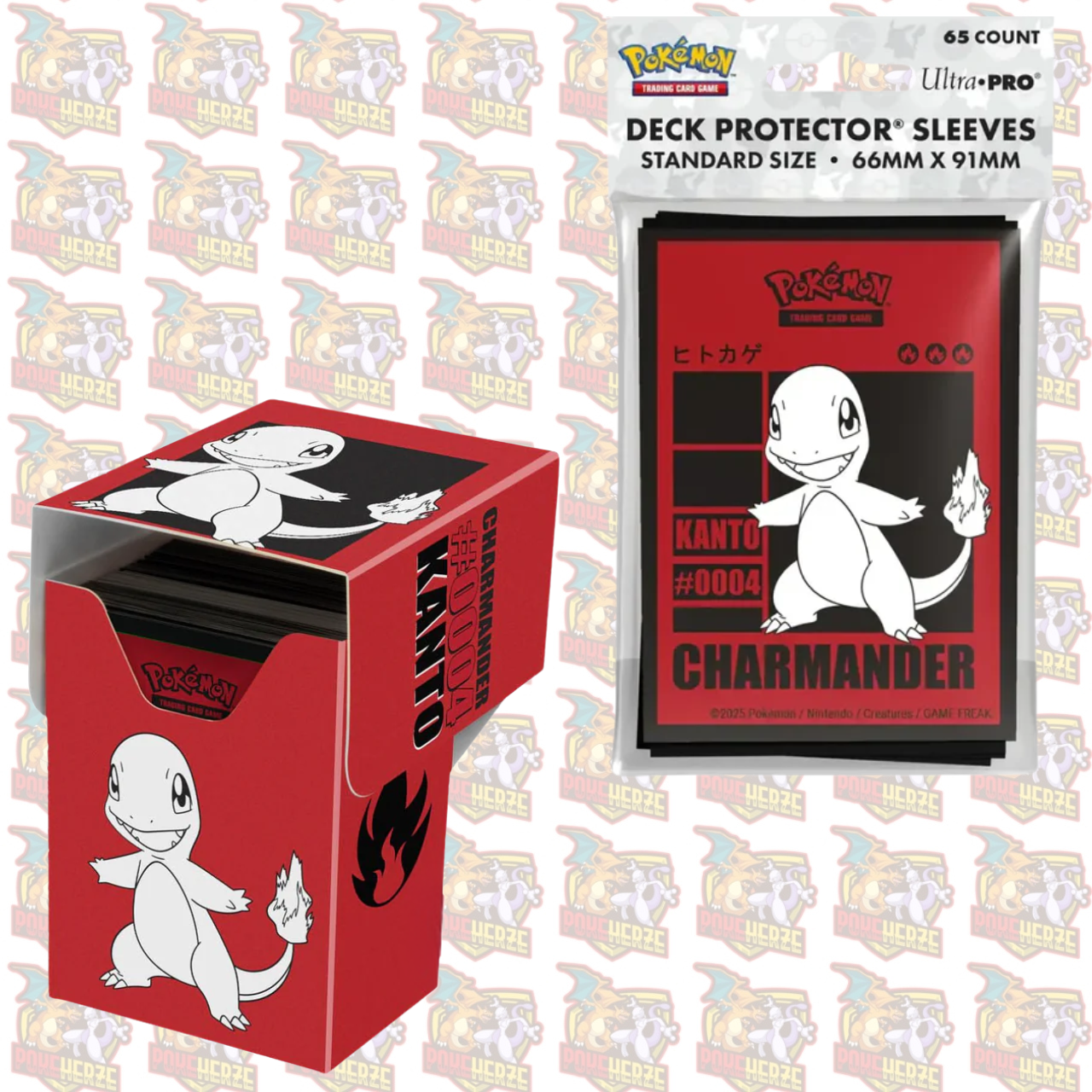 Pokemon Charmander Glumanda Deckbox Sleeves Set Ultra Pro Karten Schutz