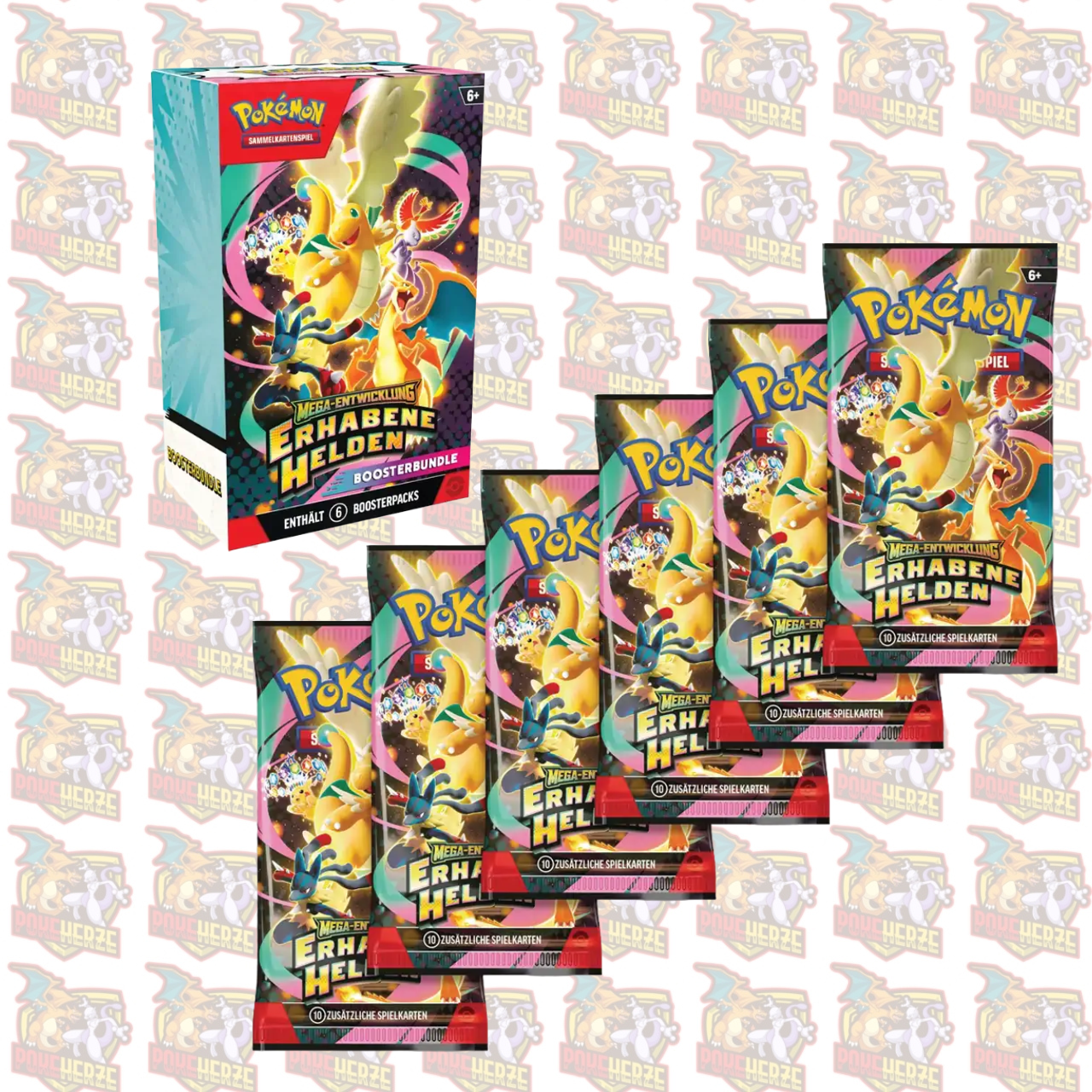 Pokémon Erhabene Helden Boosterbundle Deutsch 6 Booster sealed