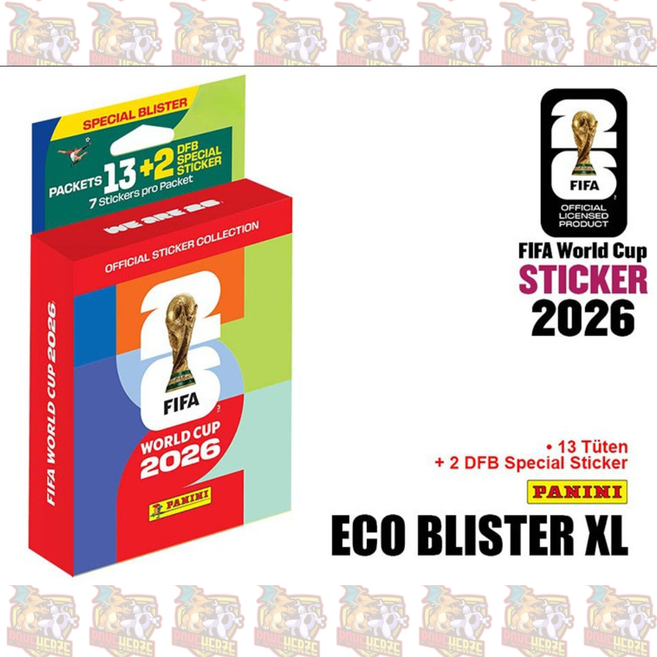 Panini FIFA WM 2026 Eco Blister XL | 13 Booster + 2 DFB Special Sticker