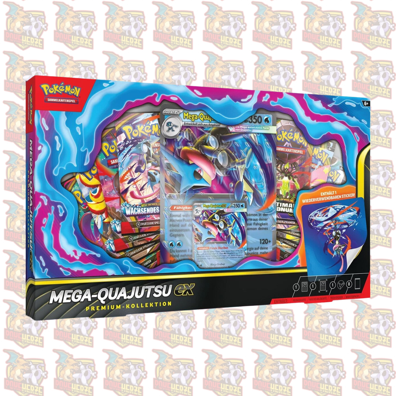 Pokémon Mega Quajutsu ex Premium Kollektion Deutsch Sealed