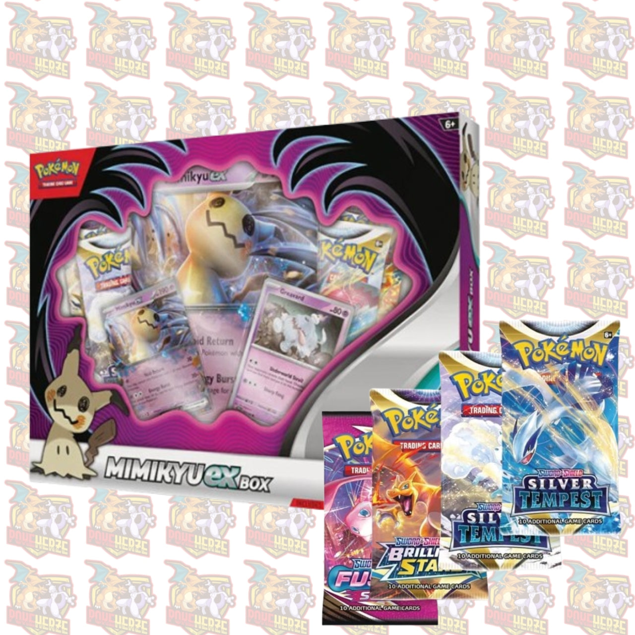 Pokemon Mimikyu ex Box englisch Promo  XXL Karte  4 Booster