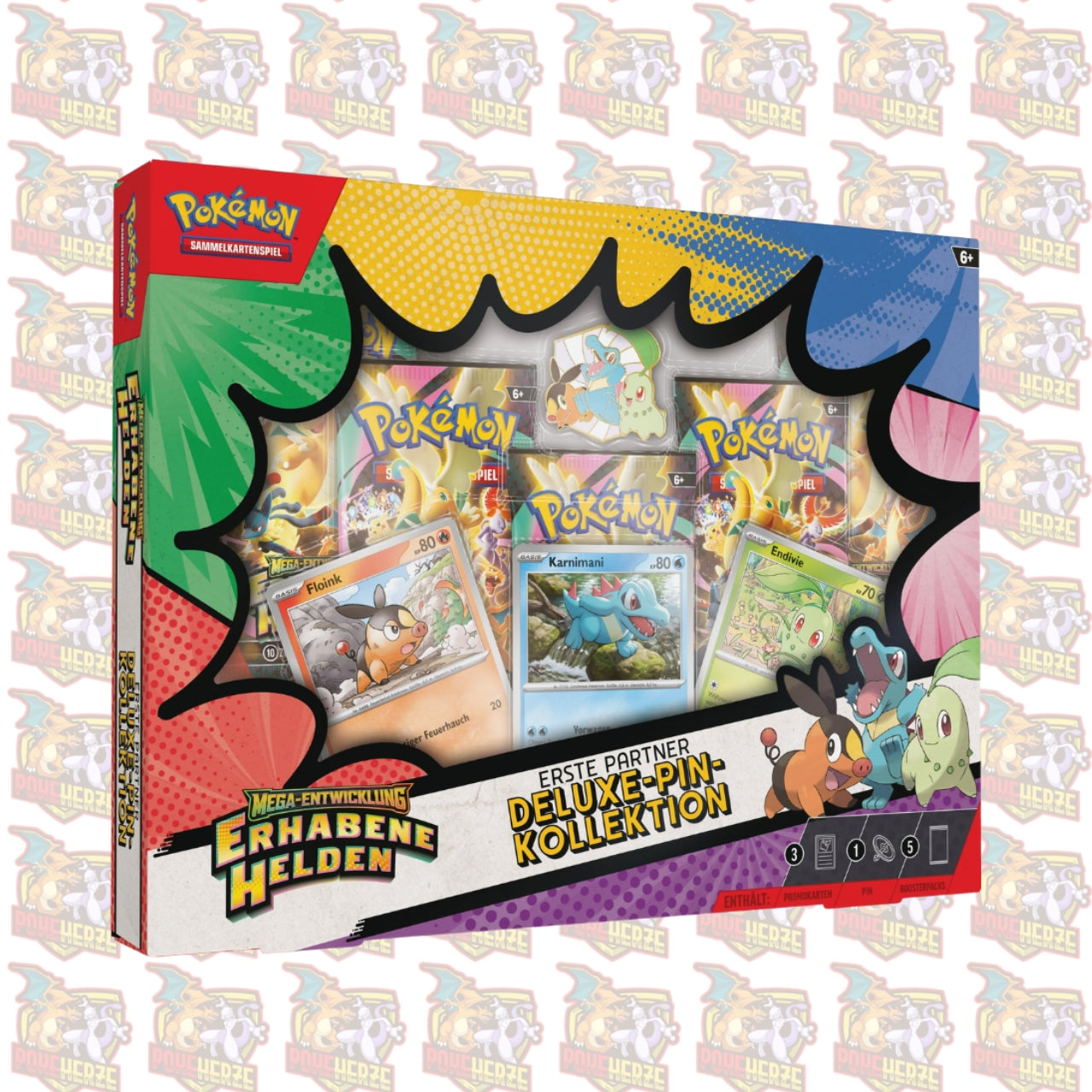 Pokemon Erste Partner Deluxe Pin Kollektion Erhabene Helden Sealed deutsch