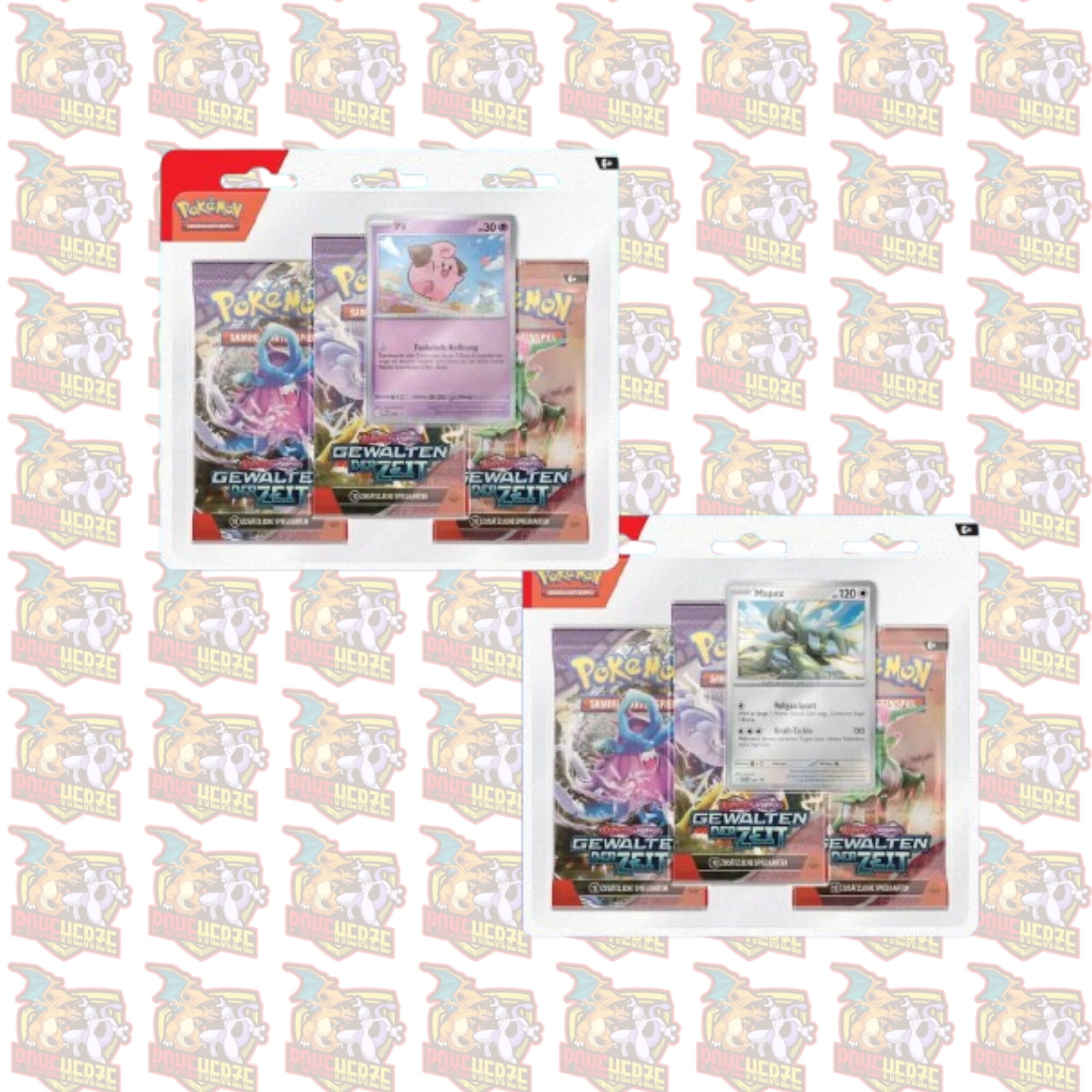 Pokemon Gewalten der Zeit 3er Blister Mopex Deutsch Sealed (Kopie)