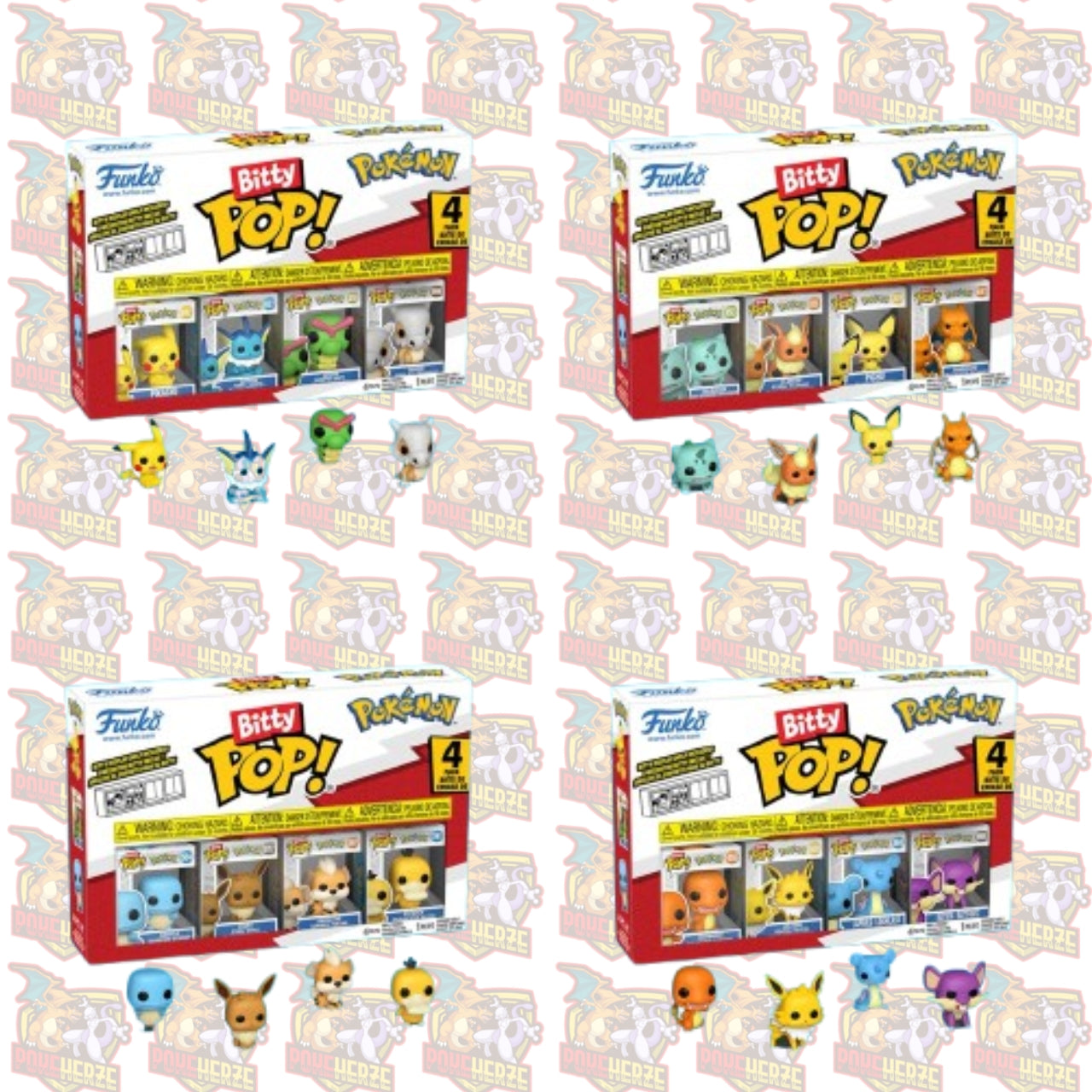 Pokémon Funko Bitty Pop! – 4er-Figuren-Kollektion